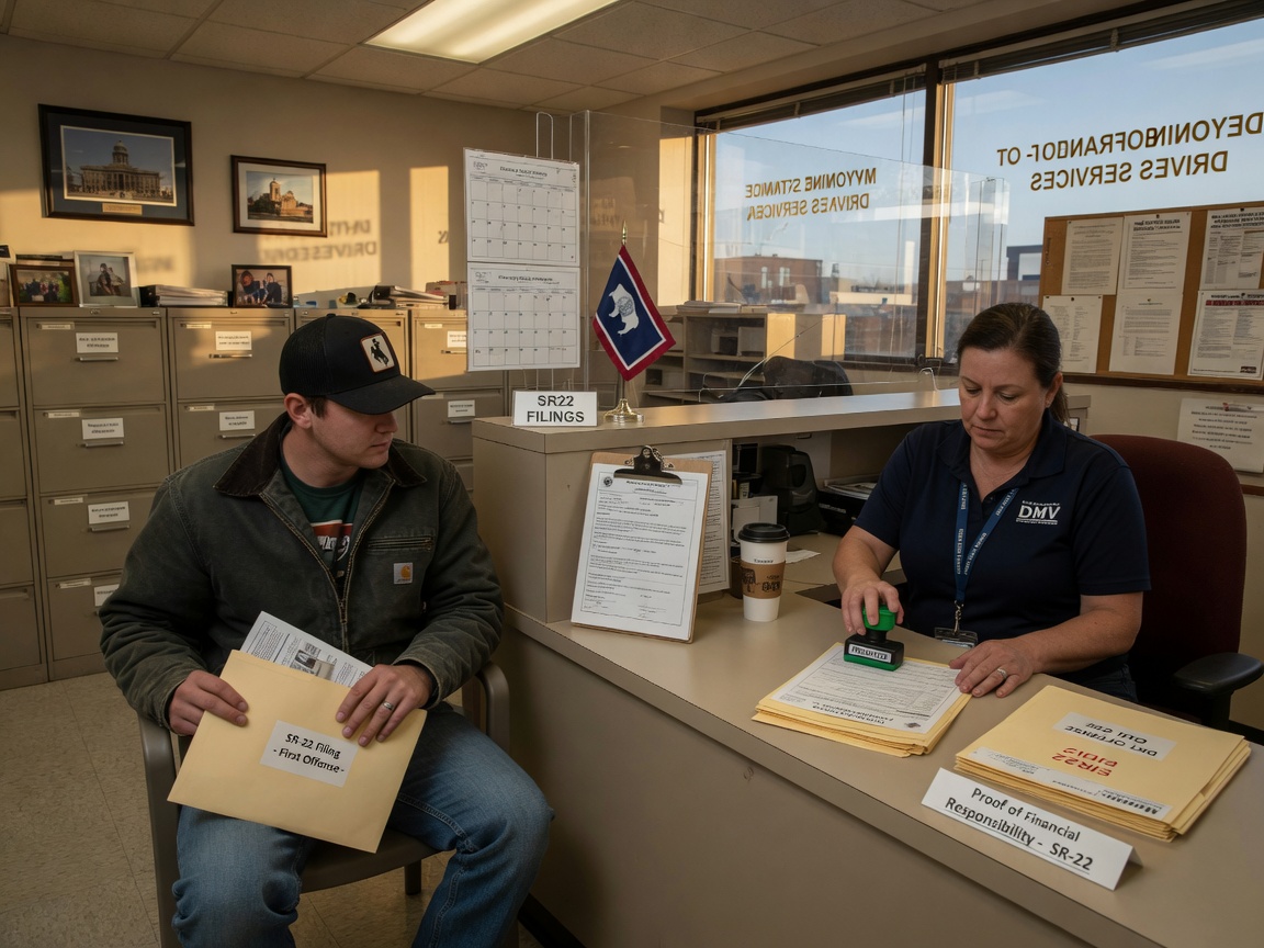 How Wyoming DMV Handles SR22 Filings After a First Offense